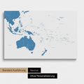 Neutrale Ausführung einer Australien-Karte in Farbe Blau ohne Personalisierung