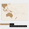 Personalisierte Australien-Karte als Poster mit vier unterschiedlichen Motiven zur Personalisierung