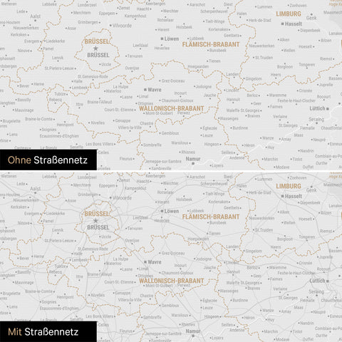 Benelux Push Pin Map TRAVEL® – Dark Gray