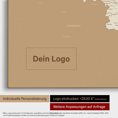 Benelux Push Pin Map TRAVEL® – Treasure Gold