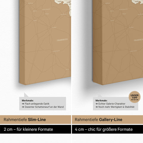Benelux Push Pin Map TRAVEL® – Treasure Gold