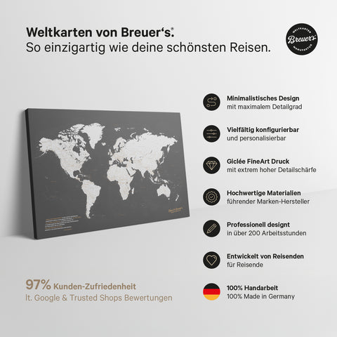 Magnetische Schweiz-Karte TRAVEL® Magnetboard – Ocean Blue
