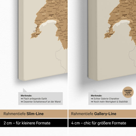 DACH Push Pin Map TRAVEL® – Bronze