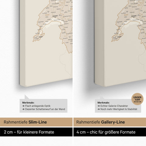 DACH Push Pin Map TRAVEL® – Gold