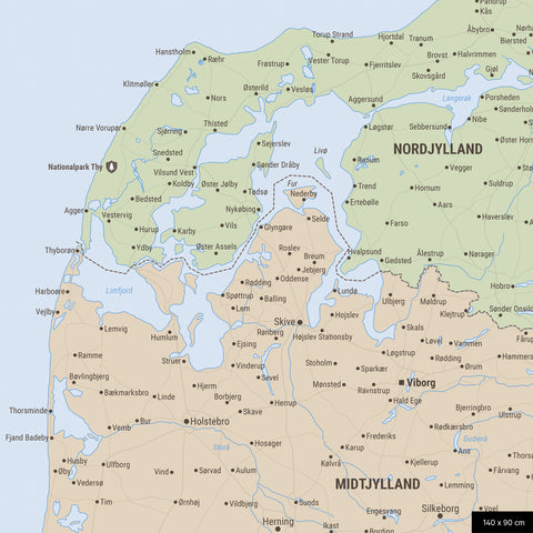 Political Denmark TRAVEL® Push Pin Map – Multicolor Atlas