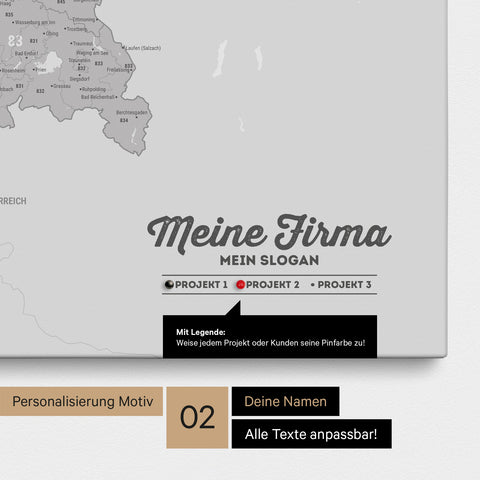 Germany Zip Code Map PLZ® (postal code areas) Push Pin Map – Coolgray