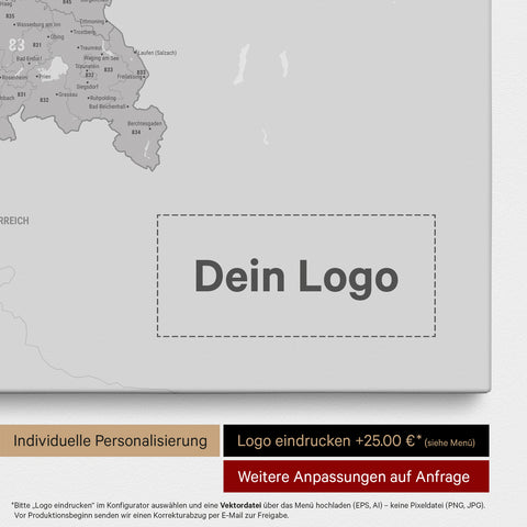 Germany Zip Code Map PLZ® (postal code areas) Push Pin Map – Coolgray