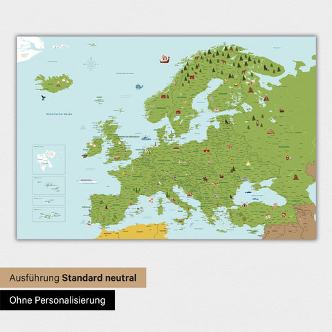 Europa-Karte für Kinder Magnetboard – MINIVENTURES® Classic