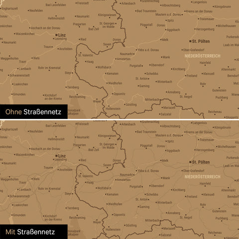 DACH Map TRAVEL® Magnetic Poster – in 21 Colors