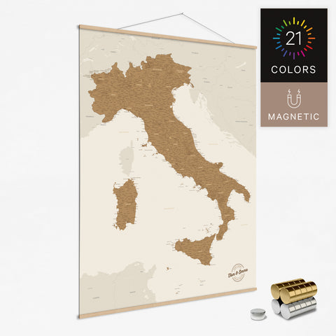 Magentische Italien-Karte als Magnet-Poster kaufen
