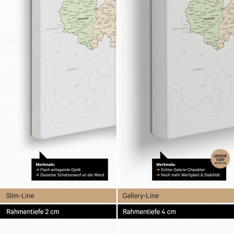 Austria Push Pin Map TRAVEL® – Multicolor Atlas (Political Map)