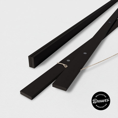 Magnetic Wooden Poster Rails (Set) – Black