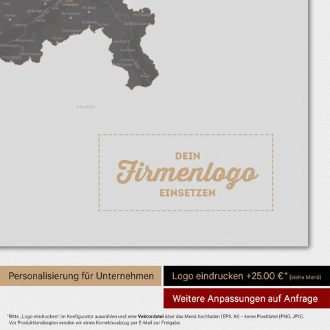 Magnetische Schweiz-Karte TRAVEL® Magnetboard – Light Gray