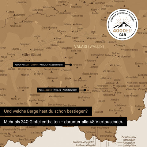 Switzerland Map TRAVEL® Magnetic Poster – in 21 Colors