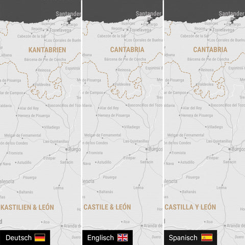Spain & Portugal Push Pin Map TRAVEL® – Dark Gray