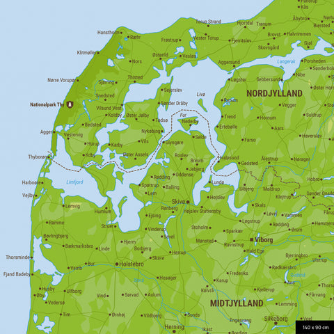 Topographic Denmark TRAVEL® Push Pin Map – Multicolor Topo