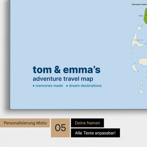 Topographic Denmark TRAVEL® Push Pin Map – Multicolor Topo