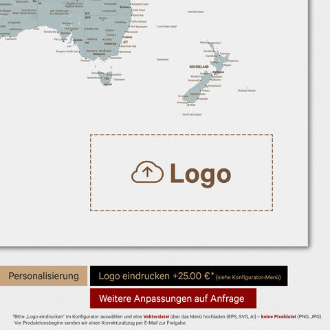 Weltkarte TRAVEL® Premium Poster – Multicolor Light