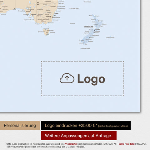 Magnetische Weltkarte TRAVEL® Magnetposter – Multicolor Atlas