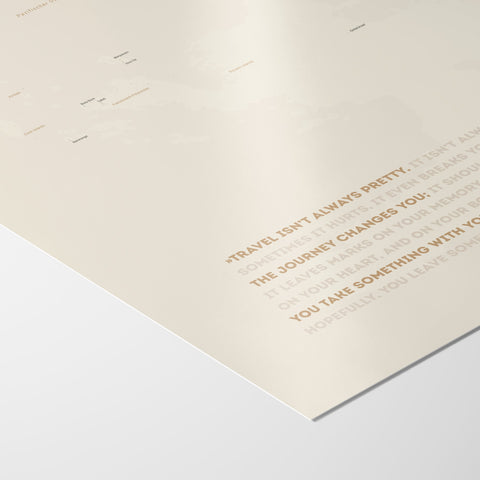Weltkarte als Poster gedruckt auf Sihl Posterpapier