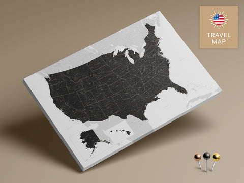 USA Travel Map in der "Edition 2024" – jetzt doppelt so gut