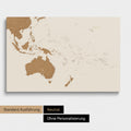 Neutrale Ausführung einer Australien-Karte in Farbe Bronze ohne Personalisierung