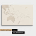 Neutrale Ausführung einer Australien-Karte in Farbe Gold ohne Personalisierung