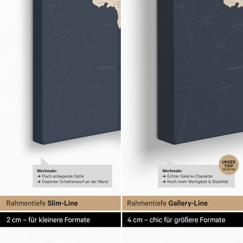 Carte de Benelux TRAVEL® à épingles – Hale Navy