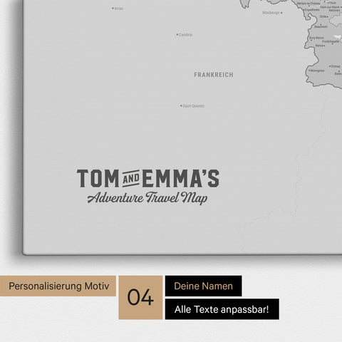 Carte de Benelux TRAVEL® à épingles – Multicolore Gris