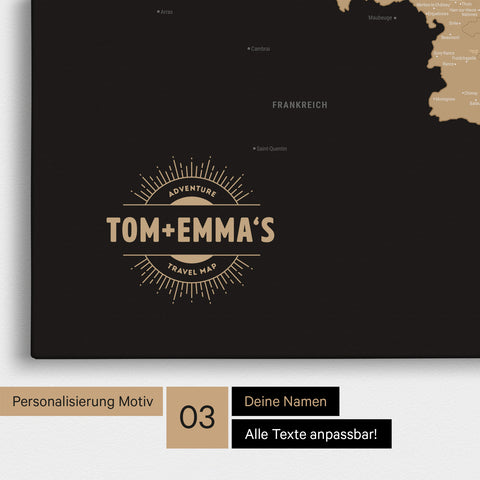 Benelux Push Pin Map TRAVEL® (Pinboard) – Sonar Black