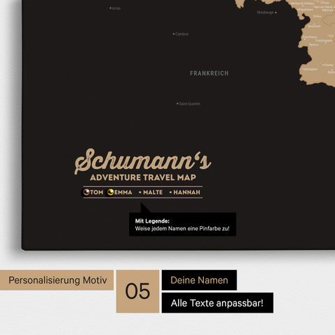 Benelux Push Pin Map TRAVEL® (Pinboard) – Sonar Black