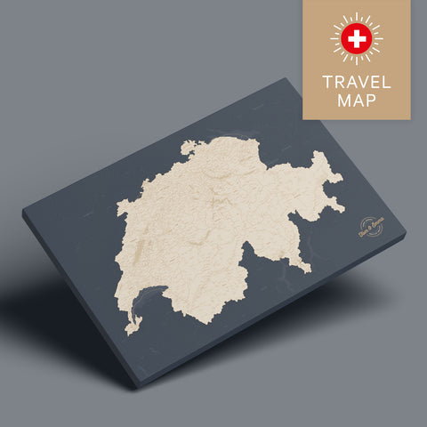 Kollektion Schweiz Landkarten als Pinn-Leinwand mit Personalisierung