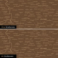 DACH-Karte Leinwand in Braun wahlweise mit oder ohne Straßennetz
