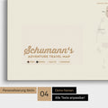 Detaillierte Dänemark-Karte als Pinn-Leinwand in Gold mit Personalisierung als Logo für die gesamte Familie