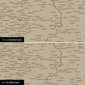 Deutschland-Karte Leinwand in Desert Sand (Beige) wahlweise mit oder ohne Straßennetz