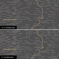Deutschland-Karte Leinwand in Grau wahlweise mit oder ohne Straßennetz