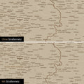 Magnetische Deutschland-Karte in Desert Sand mit optionalem Straßennetz von Autobahnen und Landstraßen