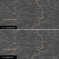 Magnetische Deutschland-Karte in Light Gray mit optionalem Straßennetz von Autobahnen und Landstraßen