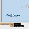 England & Great Britain Map Push Pin Map in Multicolor Classic with Personalized Text
