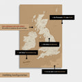 Many configuration options for an England & Great Britain map in Treasure Gold
