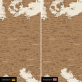 Europa Landkarte Design in Bronze optional in deutscher oder englischer Sprache