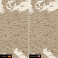 Europa Landkarte Design in Desert Sand optional in deutscher oder englischer Sprache