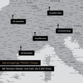 Highlights der Europa Landkarte in Hellgrau zeigen sehr detaillierte Ausschnitte mit Nationalparks, Bergen und Flüssen