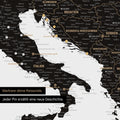 Detail einer magnetischen Europa Landkarte als Magnet-Poster in Light Black zeigt einen Ausschnitt von Italien, Kroatien und Griechenland