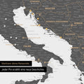 Detail einer magnetischen Europa Landkarte als Magnet-Poster in Light Gray zeigt einen Ausschnitt von Italien, Kroatien und Griechenland