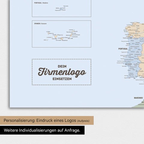 Magnetische Europa-Karte TRAVEL® Magnetboard – Multicolor Atlas (Politische Karte)