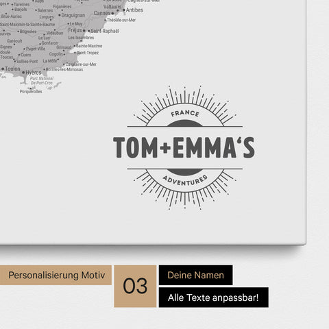 France Push Pin Map TRAVEL® (Pinboard) – Coolgray