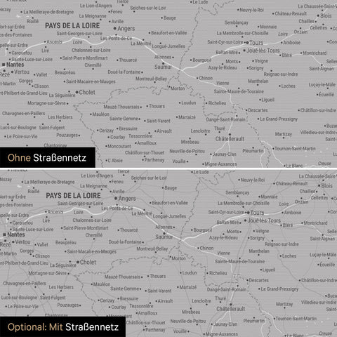 France Push Pin Map TRAVEL® (Pinboard) – Coolgray