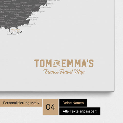 Carte de France TRAVEL® à épingles – Gris clair