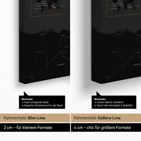 Carte de France TRAVEL® à épingles – Noir foncé (Noir et blanc)